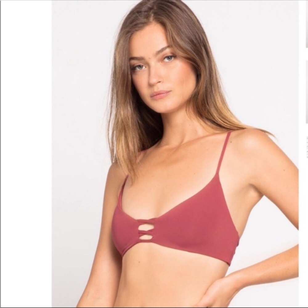 l*space Dusky Rose Double Cutout Bikini Top